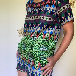 j. crew silk printed set